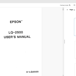 Epson LQ-2500 Users Manual - PDF DOWNLOAD