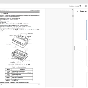 Epson LQ-300 Epson Terminal Printer Service Manual - PDF