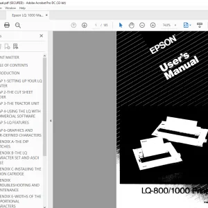 Epson LQ 800 /LQ 1000 Manual - PDF DOWNLOAD