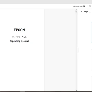Epson SQ-2000 Printer Operating Manual  - PDF DOWNLOAD
