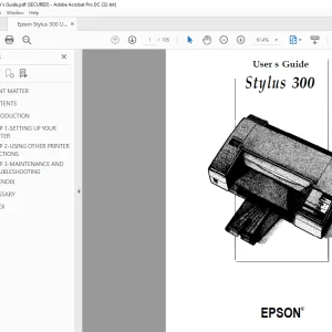 Epson Stylus 300 User's Guide Manual - PDF DOWNLOAD