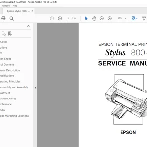 Epson Stylus 800+ Service Manual - PDF DOWNLOAD