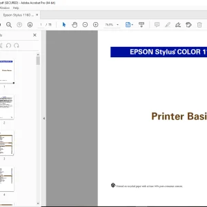 Epson Stylus Color 1160 Printer Basics Manual - PDF DOWNLOAD