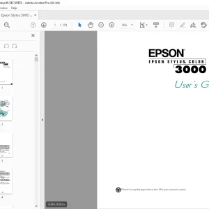 Epson Stylus Color 3000 Users Manual - PDF DOWNLOAD