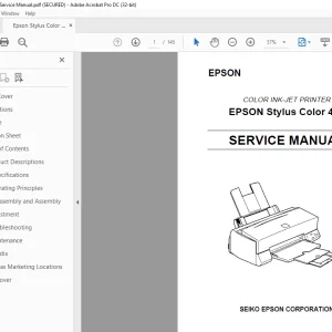 Epson Stylus Color 400 Service Manual - PDF DOWNLOAD