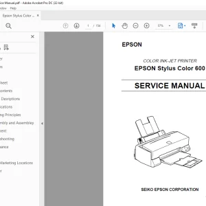 Epson Stylus Color 600 Service Manual - PDF DOWNLOAD