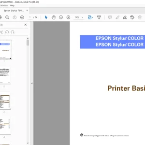 Epson Stylus Color 760 Epson Stylus Color 860 Printer Basics Manual - PDF