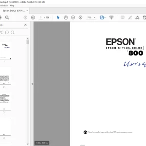 Epson Stylus Color 800 Users Manual - PDF DOWNLOAD
