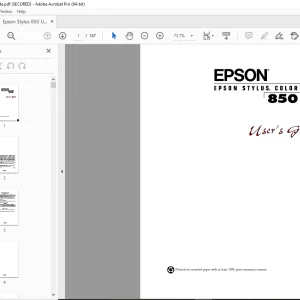 Epson Stylus Color 850 Users Guide Manual - PDF DOWNLOAD