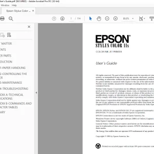 Epson Stylus Color IIs User's Guide Manual - PDF DOWNLOAD