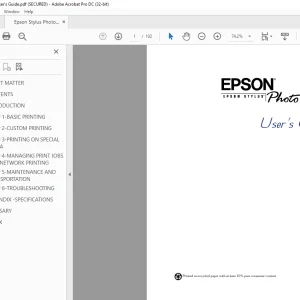 Epson Stylus Photo User's Guide Manual - PDF DOWNLOAD