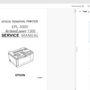 Epson Terminal Printer EPL-3000 Action Laser 1300 Service Manual - PDF
