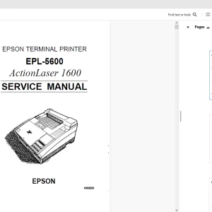 Epson Terminal Printer EPL-5600 Action Laser 1600 Service Manual - PDF