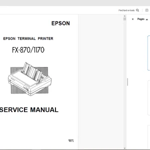 Epson Terminal Printer FX-870/1170 Service Manual  - PDF