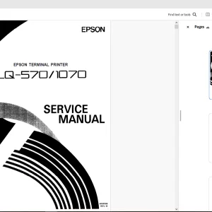 Epson Terminal Printer LQ-570 LQ-1070 Service Manual - PDF
