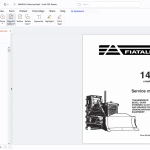 Fiatallis 14-C Crawler Dozer Service Manual - PDF DOWNLOAD