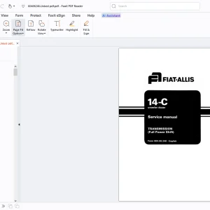 Fiatallis 14-C Crawler Dozer Transmission Service Manual - PDF