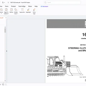 Fiatallis 16-B Crawler Tractor Steering Clutches & Brakes Service Manual - PDF