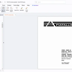 Fiatallis 260 260-A 260-B 262-B & 260E 260E-A 261-B 263-B Scrapers Service Manual PDF