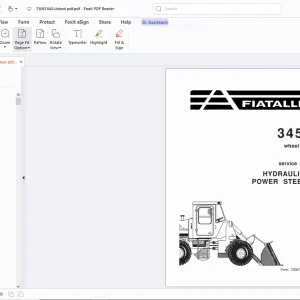 Fiatallis 345-B Wheel Loader Service Manual - PDF
