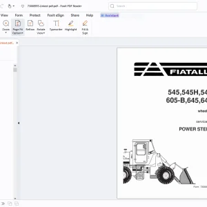 Fiatallis 545 545H 545-B 605-B 645 645-B Wheel Loader Service Manual PDF