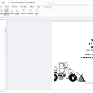 Fiatallis 545 545H 645 Wheel Loader Service Manual - PDF
