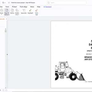 Fiatallis 545 545H 645 Wheel Loader Service Manual - PDF