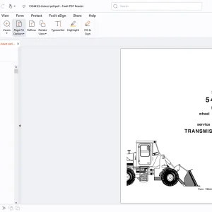 Fiatallis 545 545H 645 Wheel Loader Transmission Service Manual - PDF