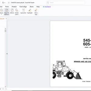 Fiatallis 545-B 605-B Wheel Loader Service Manual - PDF