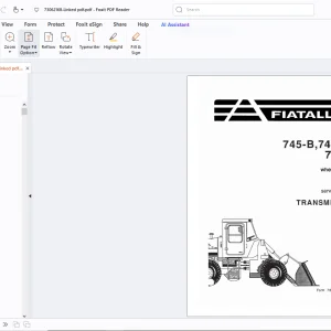Fiatallis 745-B 745H-B 745-C Wheel Loader Service Manual - PDF