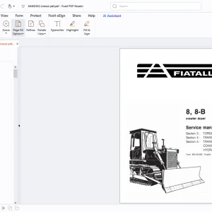 Fiatallis 8 8-B Crawler Dozer Service Manual - PDF