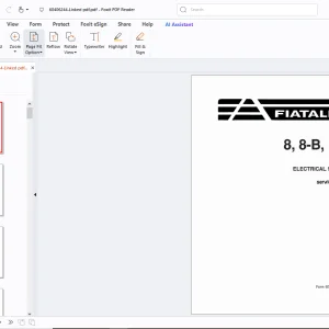 Fiatallis 8 8-B FL9 Electrical System Service Manual - PDF