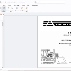 Fiatallis 8 & 8B Crawler Tractor Service Manual - PDF