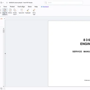 Fiatallis 8365 Engine Service Manual - PDF