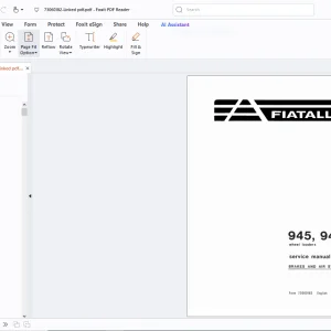 Fiatallis 945 945-B Wheel Loader Service Manual - PDF