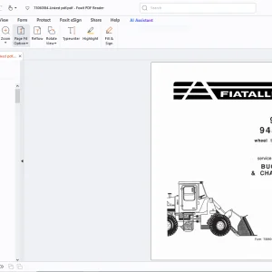 Fiatallis 945 945-B Wheel Loader Service Manual - PDF