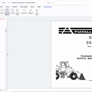 Fiatallis 945 945B Wheel Loader Service Manual - PDF