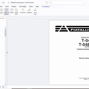 Fiatallis Airesearch T-04 T-04B Series Turbocharger Service Manual - PDF