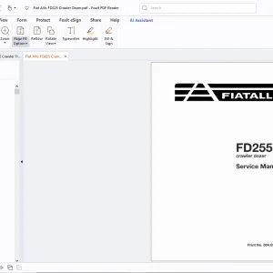 Fiatallis FD 255 Crawler Dozer Service Manual - PDF