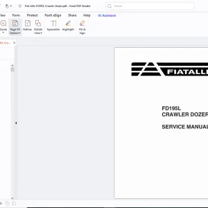 Fiatallis FD195L Crawler Dozer Service Manual - PDF DOWNLOAD