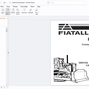 Fiatallis FD40 Crawler Tractor Cab Service Manual- PDF