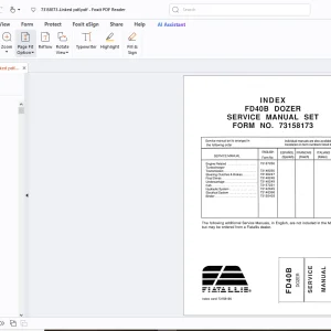 Fiatallis FD40B Dozer Crawler Tractor Service Manual - PDF