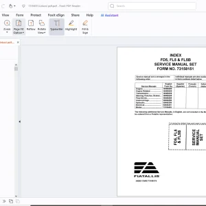 Fiatallis FD5 FL5 & FL5B 8045 Engine Service Manual - PDF