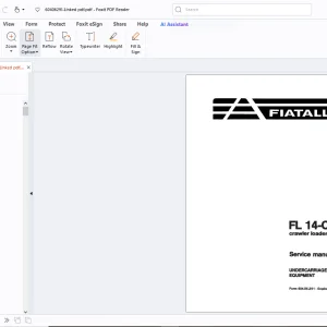 Fiatallis FL 14-C Crawler Loader Service Manual - PDF