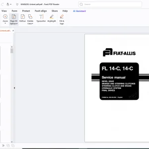 Fiatallis FL 14-C Crawler Loader Service Manual - PDF