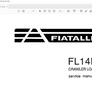 Fiatallis FL 14E Crawler Loader Service Manual - PDF