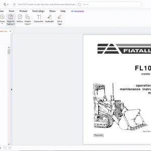 Fiatallis FL10-C Crawler Loader Operation & Maintenance Instruction Manual - PDF
