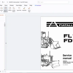 Fiatallis FL7 FD7 Crawler Dozer Service Manual - PDF
