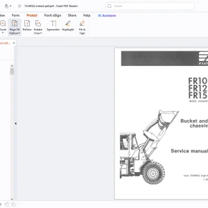 Fiatallis FR 10 FR 12 FR 15 Wheel Loader Service Manual - PDF