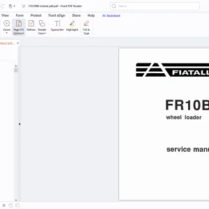 Fiatallis FR 10B Wheel Loader Service Manual - PDF DOWNLOAD